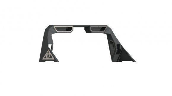 Road Armor 99-20 Ford F-250 iD Headache Rack w/Bedrail Pod/Dual 10in Pod/Brake Lamp Relief/Ring -Raw
