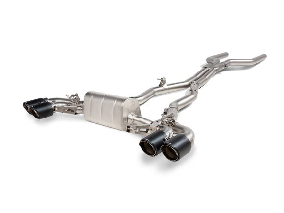 Akrapovic 2020-2024 BMW M8/M8 Competition (F91/F92) Evolution Line Cat Back (Titanium) w/Carbon Tips