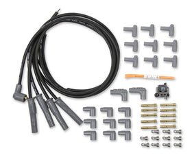 MSD Wire Set. Black 4Cyl M/A Plug. Sockt/HEI