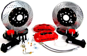 BAER BRAKES 13 Pro+ F Brk Kit MG SDZ Std Studs Fits 1970-73 Ford Mustang, 70 Fairlane, 70 Falcon, 70-74 Maverick, 70-71 Torino & 1970-73 Mercury Cougar, 71-74 Comet, 70-71 Montego, 70 Cyclone w/OE Drum Brake Spindle
