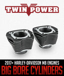 Twin Power 17-Up M8 Black 4.25 Inch Big Bore Cylinders Pair-1