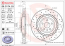 Brembo 15-18 Porsche Macan Audi RS3 2020-2017 Front Grooved UV Coated Rotor 8V0615301R-2