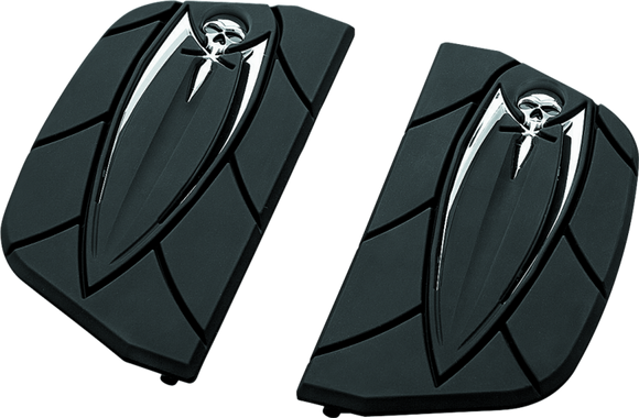Kuryakyn Zombie Passenger Board Covers With Traditional D-Shaped Passenger Kit - Black