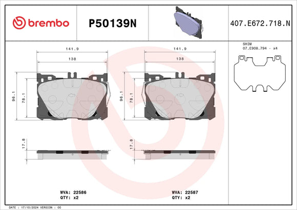 Brembo OE Front Disc Brake Kit KT00C23
