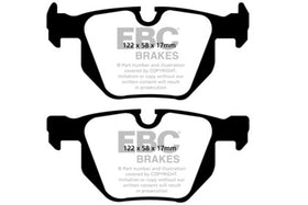 EBC 13+ BMW X1 3.0 Turbo (35i) Redstuff Rear Brake Pads - 0