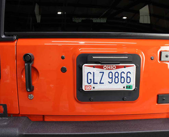 Kentrol 07-18 Jeep Wrangler JK Tailgate Plug (set) - Powdercoat Black