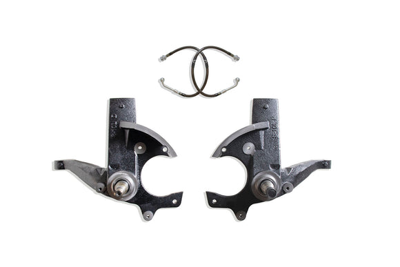 MaxTrac 82-04 Chevrolet S-10 2WD 3in Front Lift Spindles w/Extended DOT Compliant Brake Lines