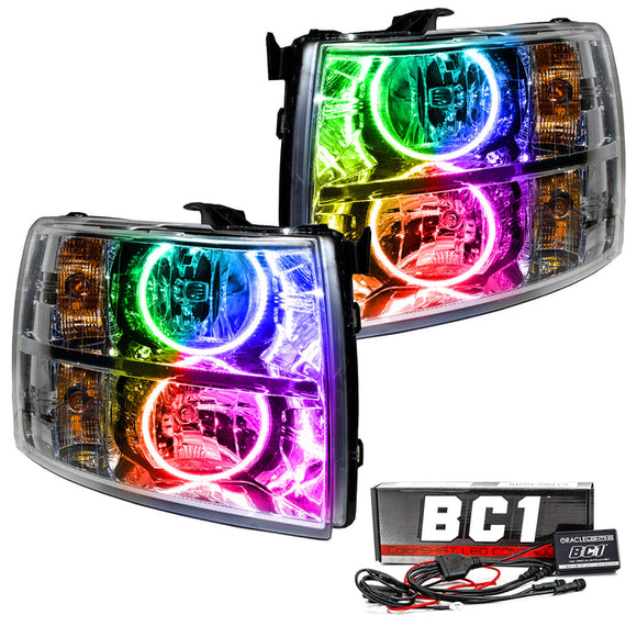 Oracle 07-13 Chevrolet Silverado SMD HL - Round Style - White SEE WARRANTY