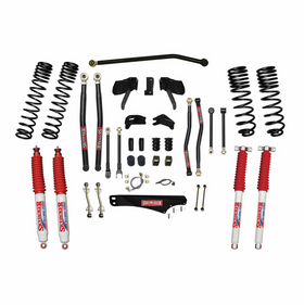 Skyjacker 07-18 Jeep Wrangler Jk 7 In. Long Arm Susp. Lift Kit W ADX M2.0 Aluminum Monotube Shocks