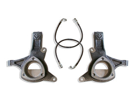 MaxTrac 07-16 GM C1500 2WD 4.5in Front Lift Spindles w/Extended DOT Compliant Brake Lines