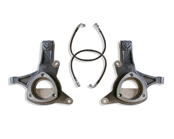 MaxTrac 07-16 GM C1500 2WD 4.5in Front Lift Spindles w/Extended DOT Compliant Brake Lines