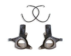 MaxTrac 16-18 GM C1500 2WD 5in Front Lift Spindles w/Extended DOT Compliant Brake Lines