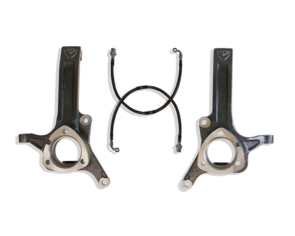MaxTrac 03-08 Dodge RAM 2500/3500 2WD 3.5in Front Lift Spindles w/Extended DOT Compliant Brake Lines