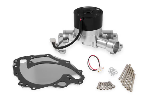 Mr. Gasket Electric Water Pump with Block Off Plate - 35 GPM - Polished Ford 351C/351M/400