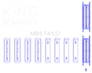 King Subaru FA/FB Main Bearing Set - Size STD-3