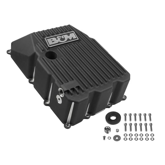B&M Hi-Tek Deep Transmission Pan - Aluminum - Toyota - Black