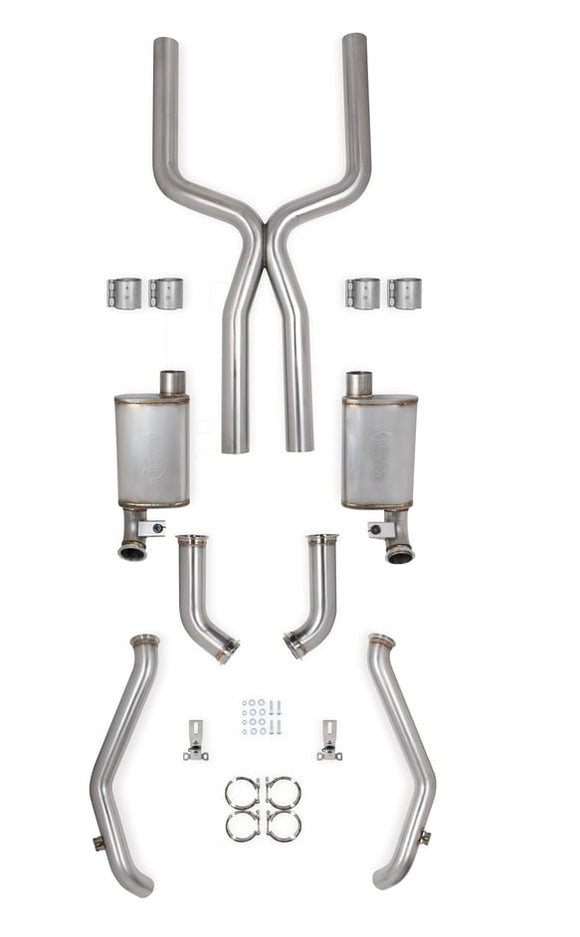 HOOKER BLACKHEART BRUSHED 67-69 F-BODY LS EXHAUST DSE SUBF