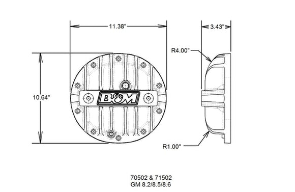 B&M DIFF COVER.GM 8.2. 8.5 & 8.6 10 BOLT CAS