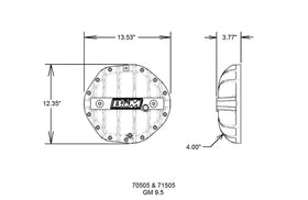 B&M DIFF COVER. GM 9.5 14-BOLT CAST ALUM. - 0