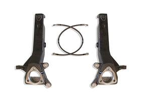 MaxTrac 04-18 Nissan Titan 2WD 4in Front Lift Spindles w/Extended DOT Compliant Brake Lines