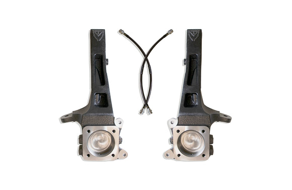 MaxTrac 03-18 Toyota 4Runner 2WD 4in Front Lift Spindles w/Extended DOT Compliant Brake Lines