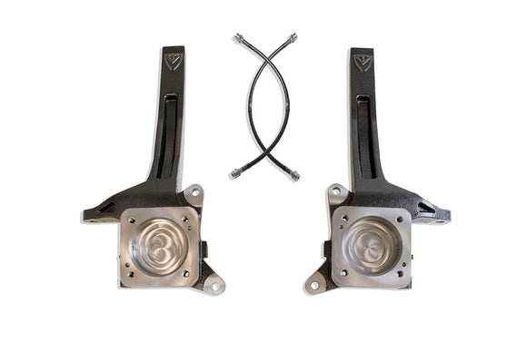 MaxTrac 07-18 Toyota Tundra 2WD 3.5in Front Lift Spindles w/Extended DOT Compliant Brake Lines