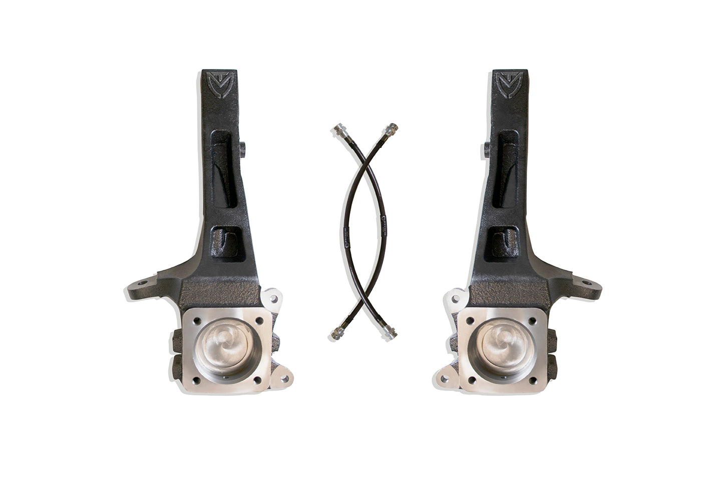 MaxTrac 05-18 Toyota Tacoma 2WD 6 Lug 4in Front Lift Spindles w/Extended DOT Compliant Brake Lines