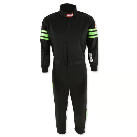 RACEQUIP SFI-1 JR SUIT GREEN TRIM KXXL