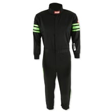 RACEQUIP SFI-1 JR SUIT GREEN TRIM KSML