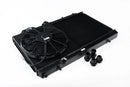 Mitsubishi Evo 7/8/9 Full Size Slim Radiator w/ 12in SPAL Fan - Black-1