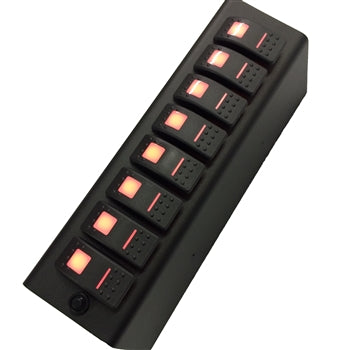 Spod 09-18 Jeep Wrangler JK Add On Amber LED 8-Switch Panel for (for SourceSE)