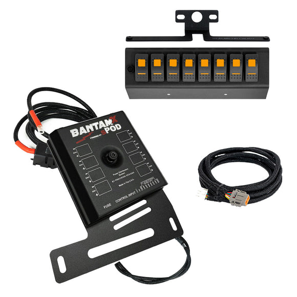 Spod 07-08 Jeep Wrangler JK BantamX w/ Amber LED Switch Panel