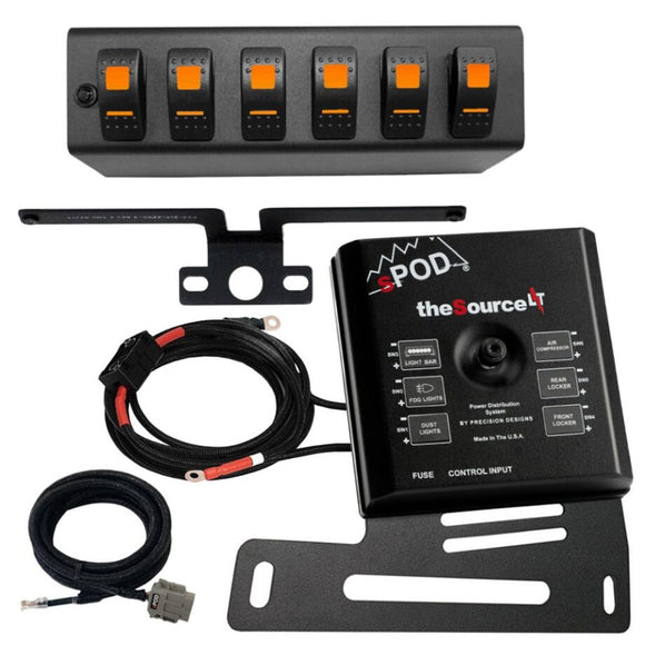 Spod 07-08 Jeep Wrangler JK SourceLT w/ Amber LED Switch Panel