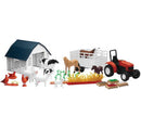 New Ray Toys Country Life Playset Barnyard with Tractor/ Garden Rows and Animals-1