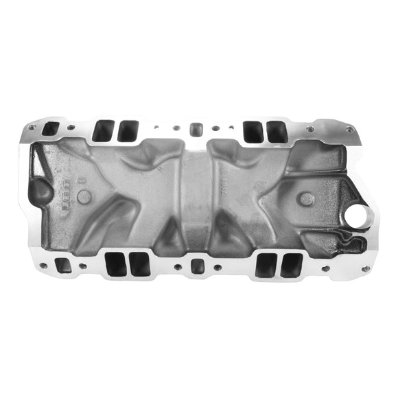 EDELBROCK Performer RPM Small Block Chevy Intake Manifold, Black Plasma Finish