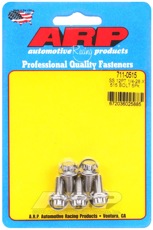 1/4-28 X 0.515 SS 12PT 5PK