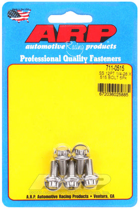 1/4-28 X 0.515 SS 12PT 5PK
