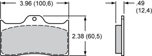 Wilwood PolyMatrix Pad Set - 7112 E DLII BDL Forged Dynalite - 0