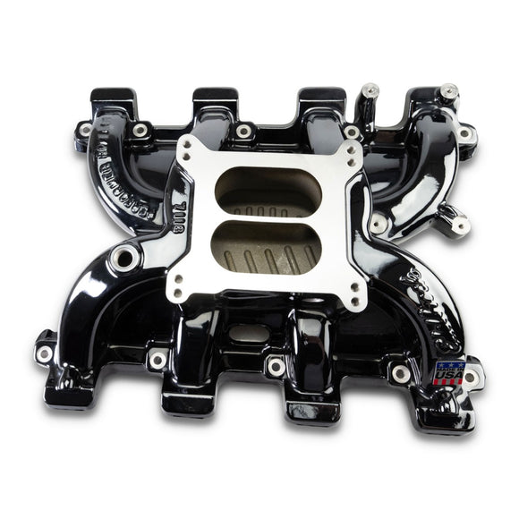 EDELBROCK Performer RPM Small Block Chevy LS1 Intake Manifold Only, Black Plasma finish