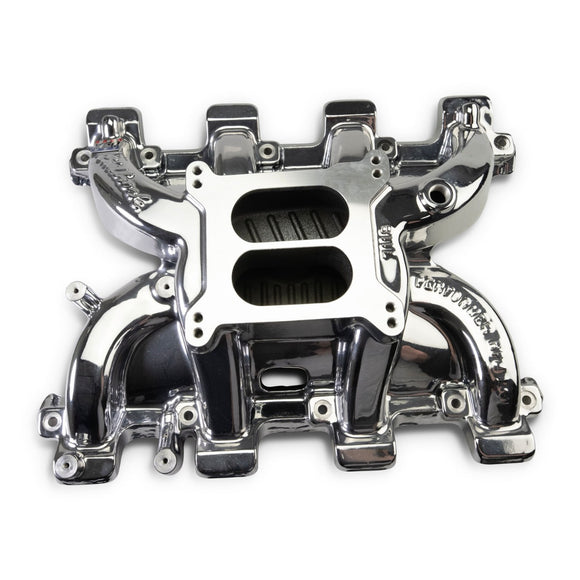 EDELBROCK Performer RPM Small Block Chevy LS1 Intake Manifold Only, Chrome Plasma finish