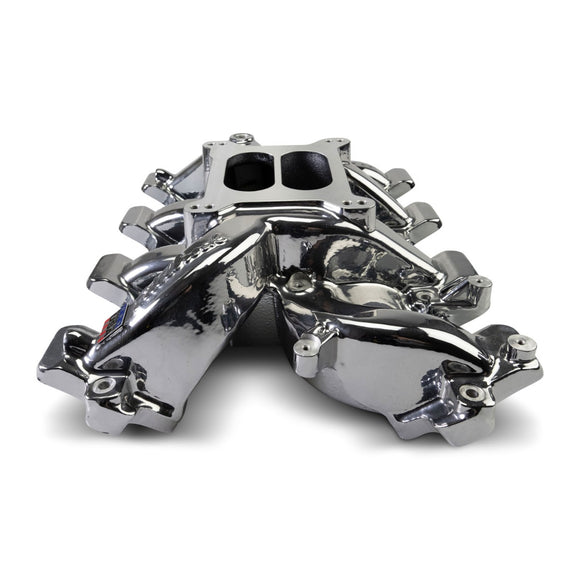 EDELBROCK Performer RPM Small Block Chevy LS1 Intake Manifold Only, Chrome Plasma finish