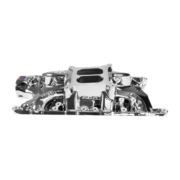 EDELBROCK Performer RPM Ford Small Block 302 Intake Manifold, Chrome Plasma Finish