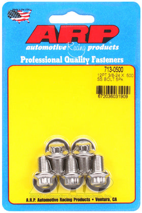 3/8-24 X 0.500 SS 3/8 12PT 5PK