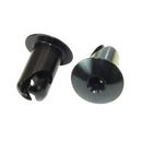 Moroso Quick Fastener - Oval Head - 7/16in x .500in - Aluminum - Black - 10 Pack-1
