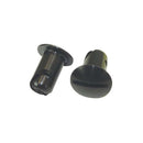 Moroso Quick Fastener - Oval Head - 7/16in x .550in - Aluminum - Black - 10 Pack-1