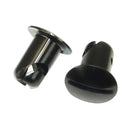 Moroso Quick Fastener - Oval Head - 7/16in x .450in - Aluminum - Black - 10 Pack-1
