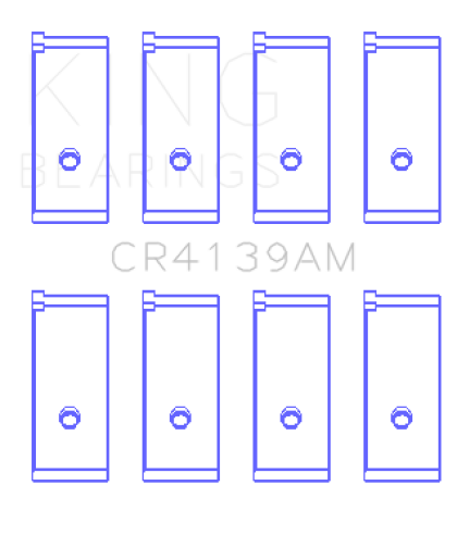 King Honda 91CI/1.5L D15A2/D15A3/D15B1/D15B2/D15B7/D15B8/D15Z1 Rod Bearing Set - Size STD - 0