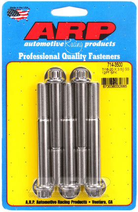 ARP 7/16 -20 x 3.500 12pt SS Bolts (5/pkg)
