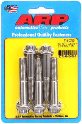 3/8-24 X 2.250 SS 12PT 5PK