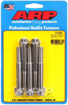 3/8-24 X 3.000 SS 12PT 5PK